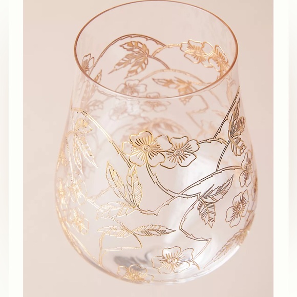 Anthropologie Fiorella Wine Glasses Set of 2 - Picture 2 of 7